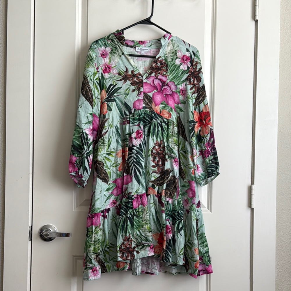 Le Ragarre Floral Tropical Dress